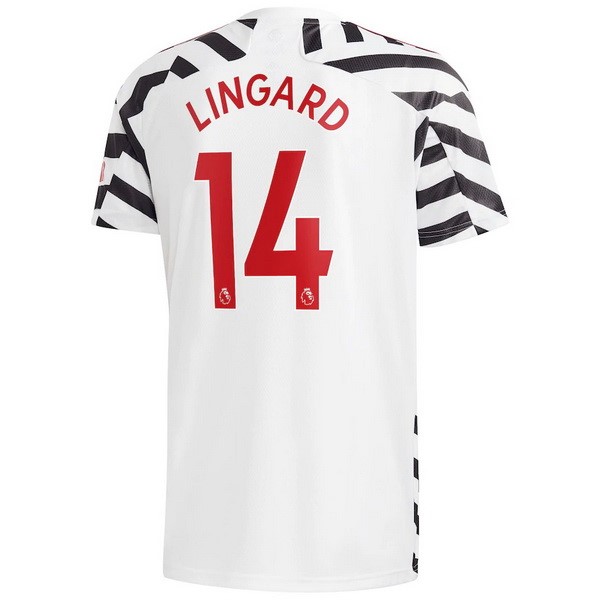 Camiseta Manchester United NO.14 Lingard Tercera equipo 2020-2021 Blanco